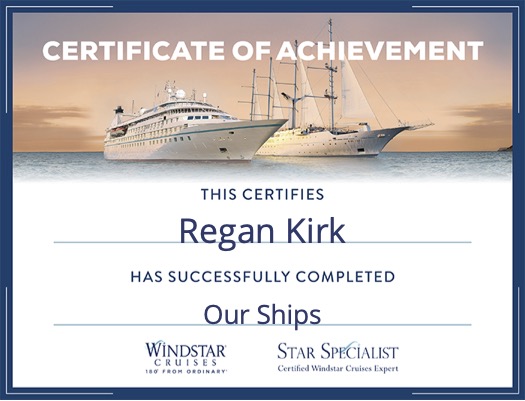 Windstar certificate