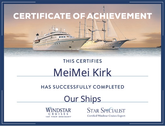 Windstar certificate