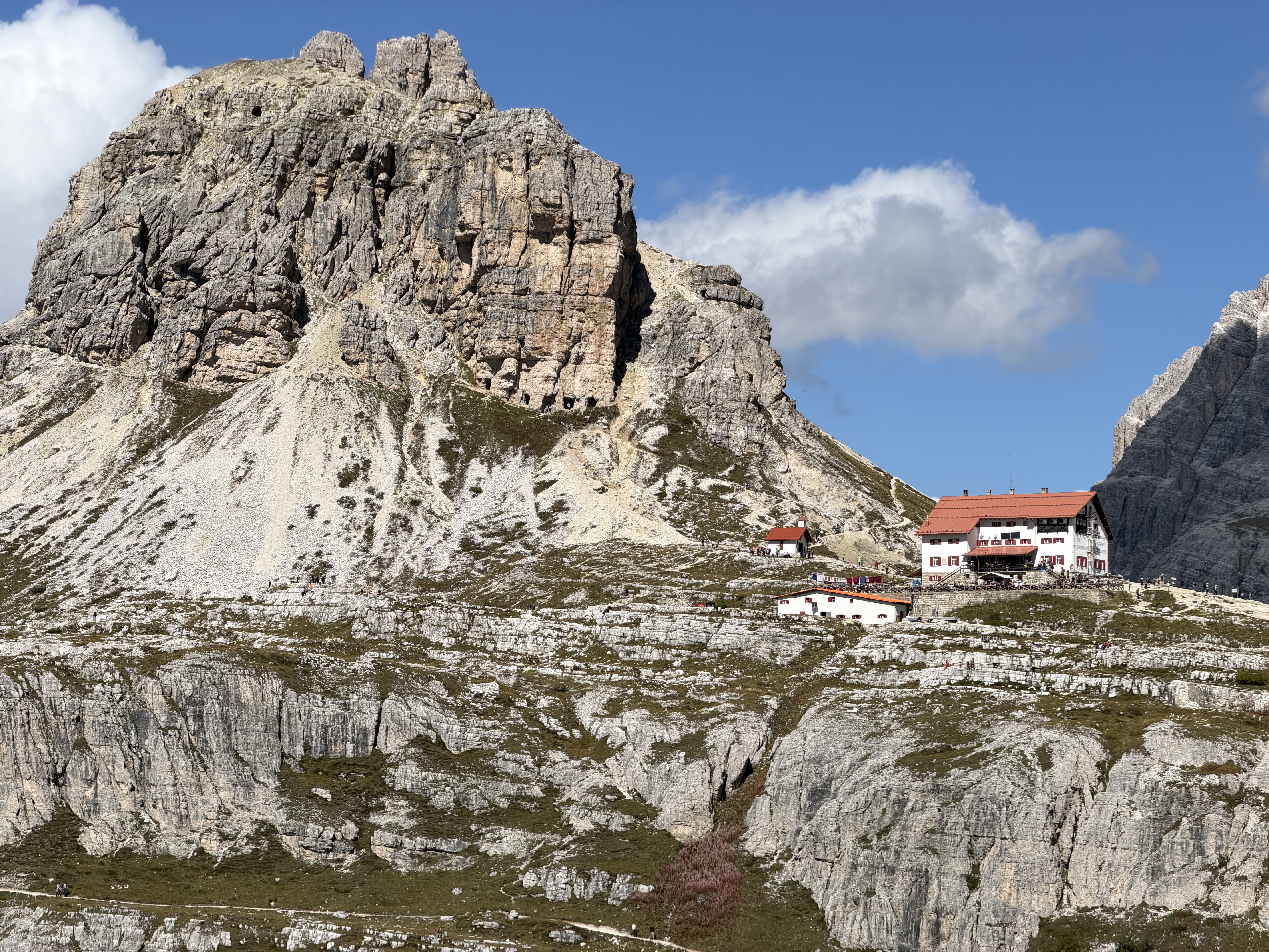 Rifugio Locatelli: looking directly onto Tre Cime