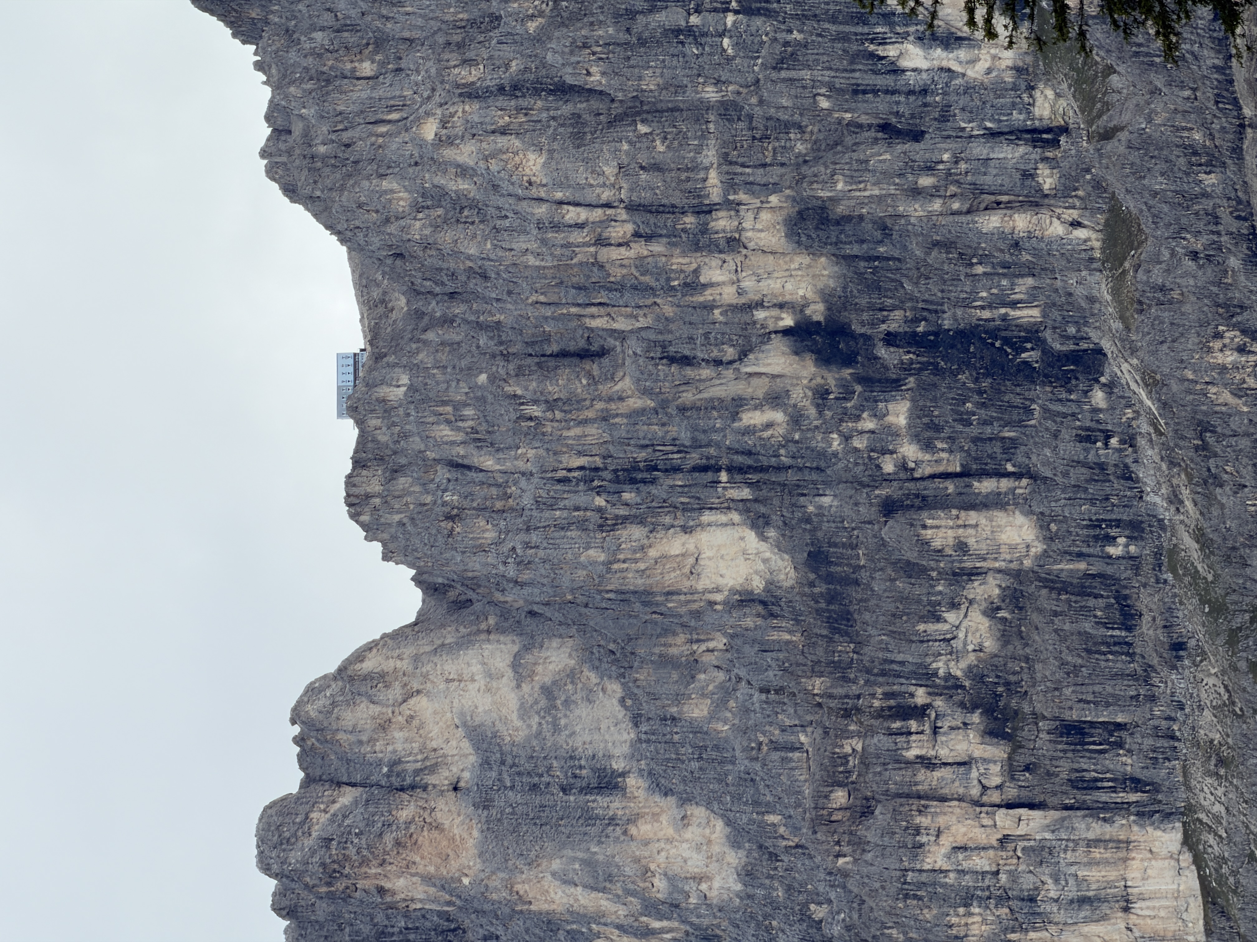 The Santnerpass hut is perched in the Rosengarten chain at nearly 9,000 feet