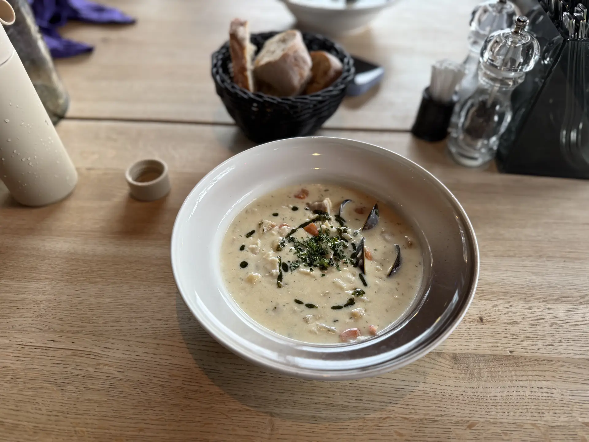 Our favorite fish soup in Svolvær, at the restaurant Bacalao