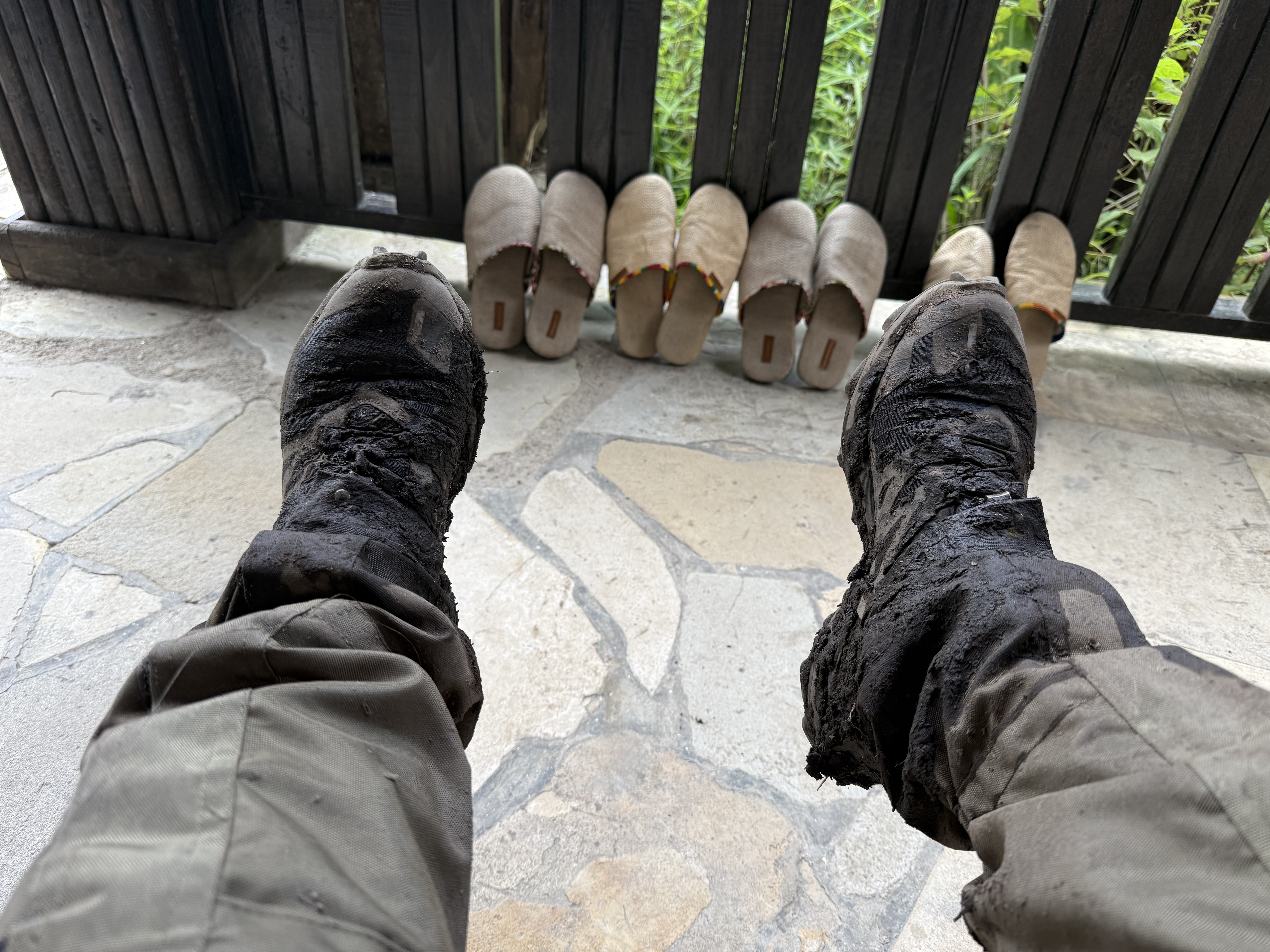 My boots and gaiters after the first trek